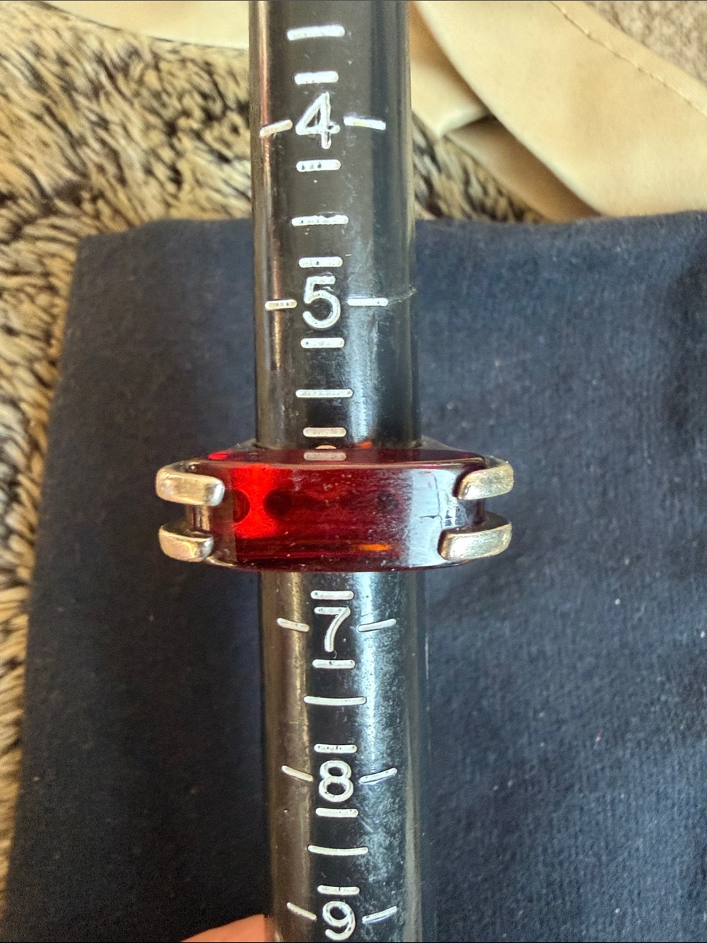 Stunning Vintage Sterling Silver and Baltic Amber ring sz 6 - Picture 5 of 9